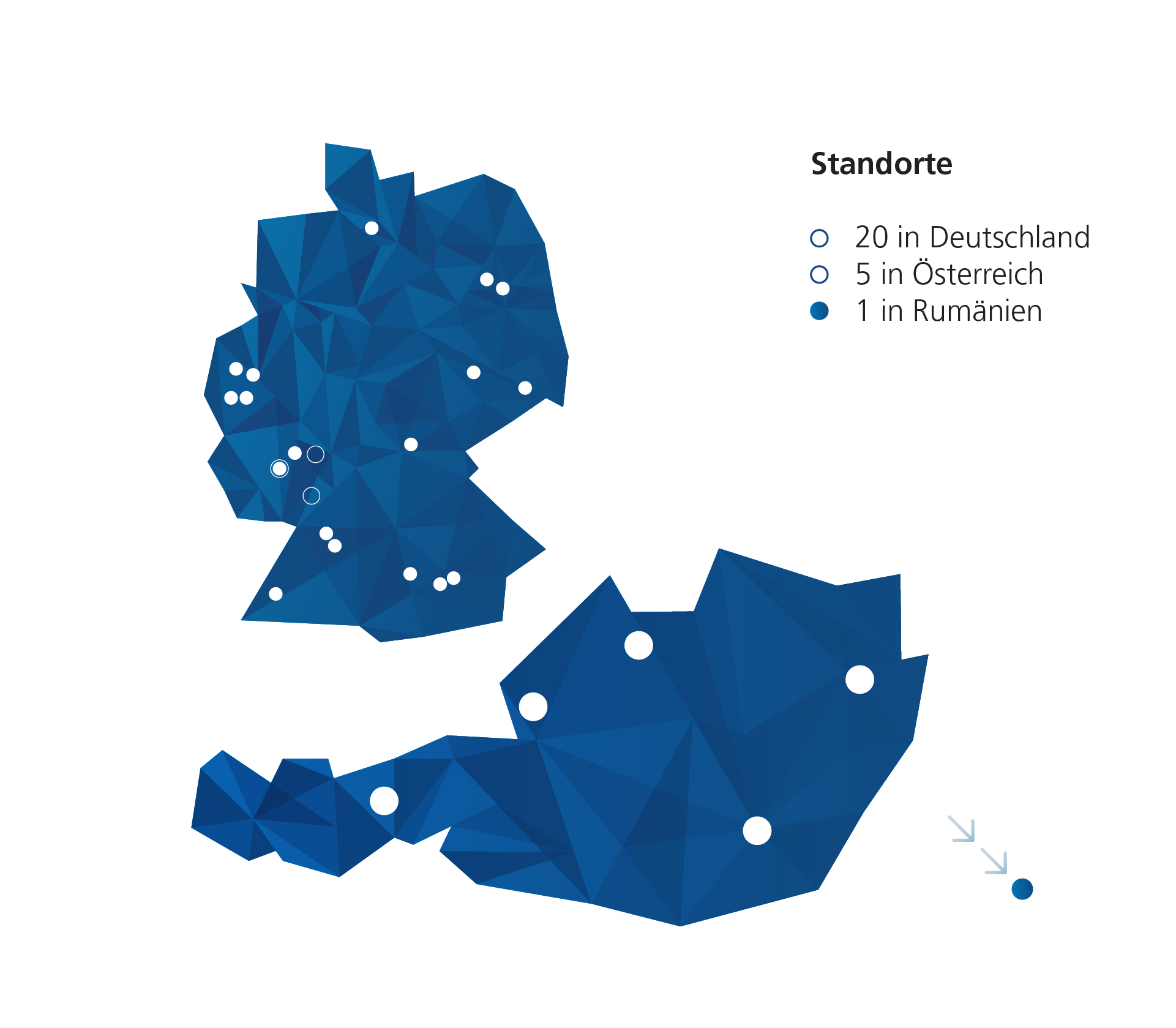 Medialine Standorte in Deutschland, Österreich und Rumänien