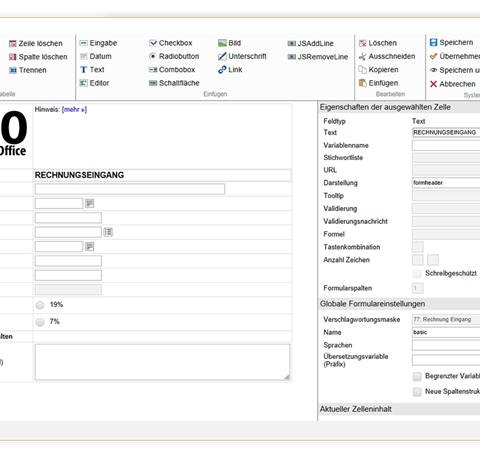 Standard Formular ELO ECM Suite | Medialine AG