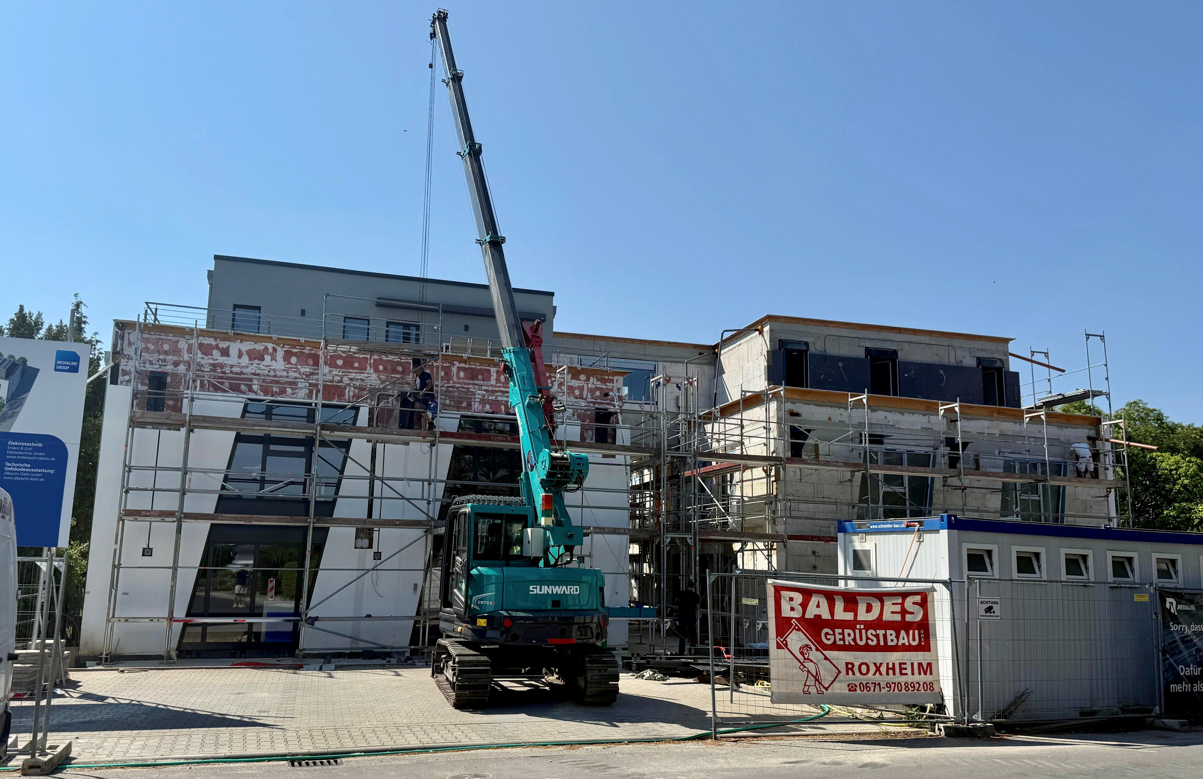 Baufortschritt am Medialine Headquarter in Bad Sobernheim