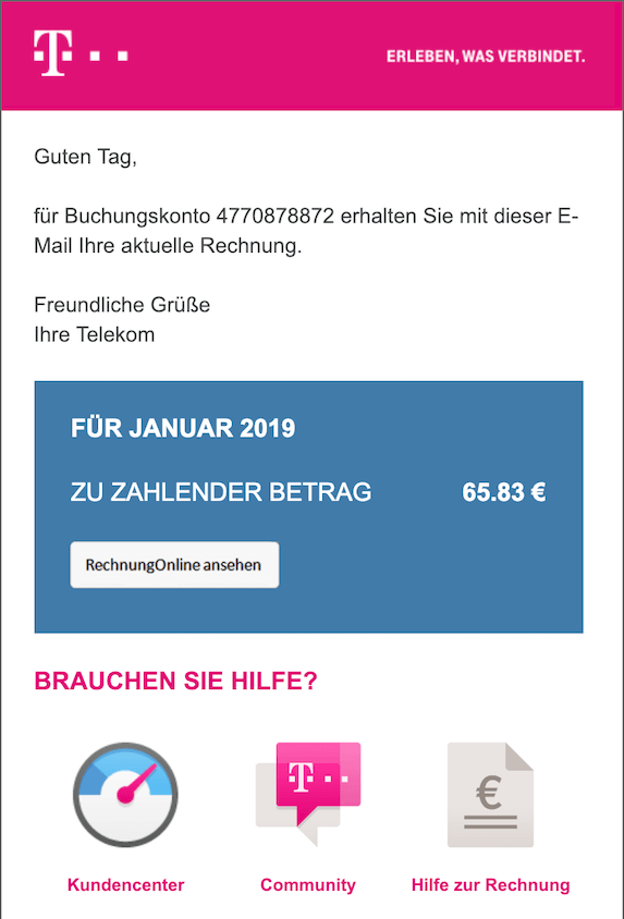 Phishing Mail Beispiel 1