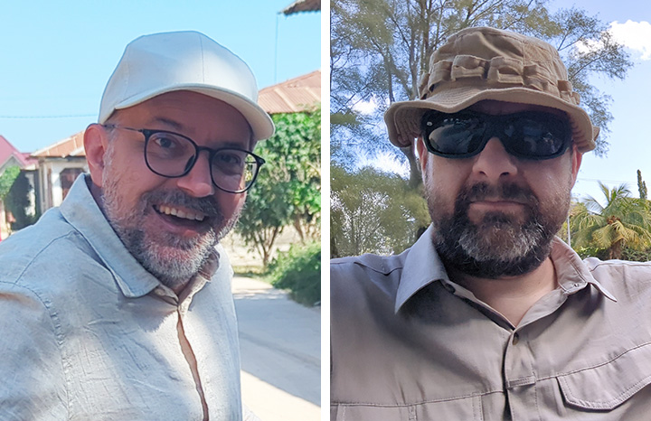 Peter und Christian von Medialine bei der Arbeit auf der Insel Sansibar