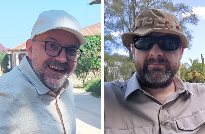 Peter und Christian von Medialine bei der Arbeit auf der Insel Sansibar