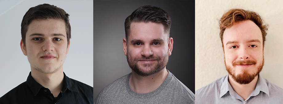 Auszubildende Daniel Lorenz, Henrik Dörr, Lukas Steyer