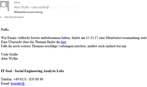 CEO Fraud Beispiel CEO Fraud Beispiel