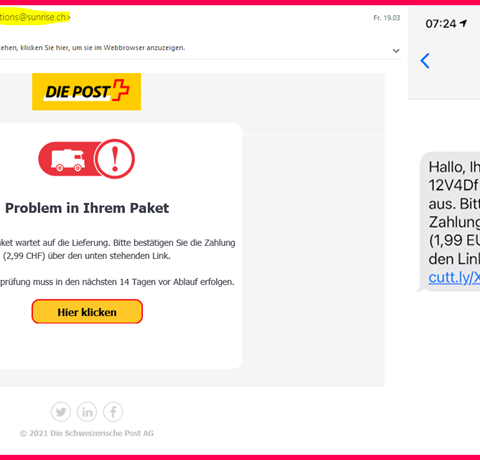 Phishing Mail Beispiel 3