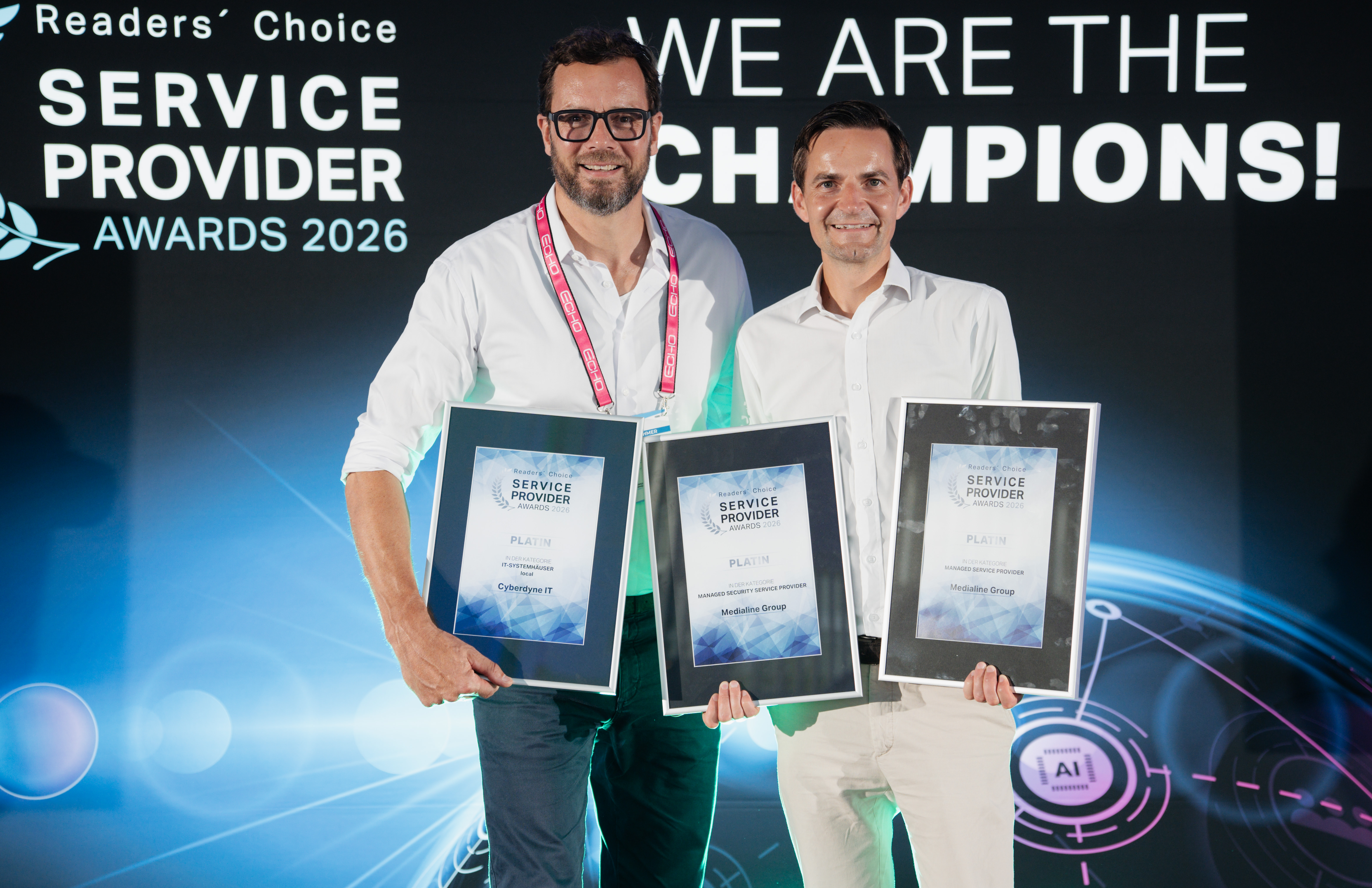 Medialine Group gewinnt dreifach Platin bei den Service Provider Awards 2026